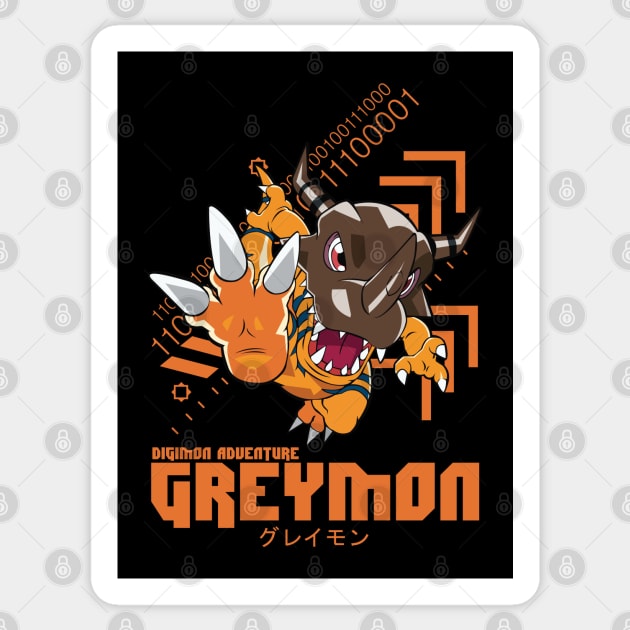 digimon adventure greymon Sticker by DeeMON